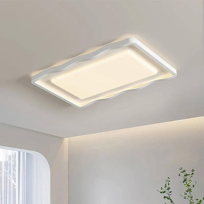 Afralia™ Cream Style LED Ceiling Lamps for Modern Simple Living Room Lighting