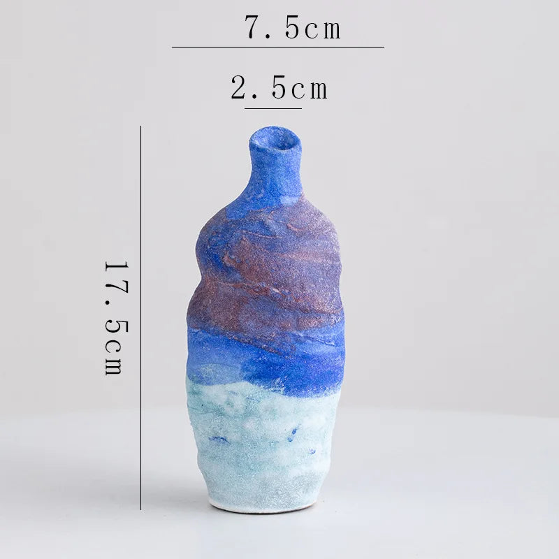 Afralia™ Gradient Ceramic Vase - Tabletop Floral Decoration
