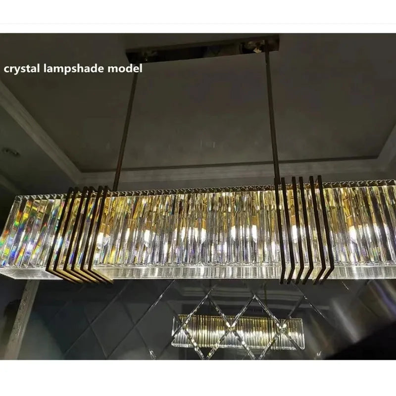 Afralia™ Gold Crystal Chandelier: Luxury Steel LED E14, Nordic Design, Dining Room Lighting