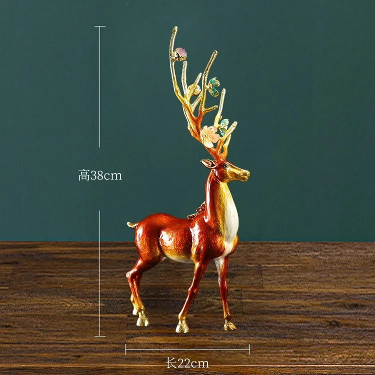 Afralia™ Deer Peace Porch Decoration Set for Luxe Living Room TV Cabinet