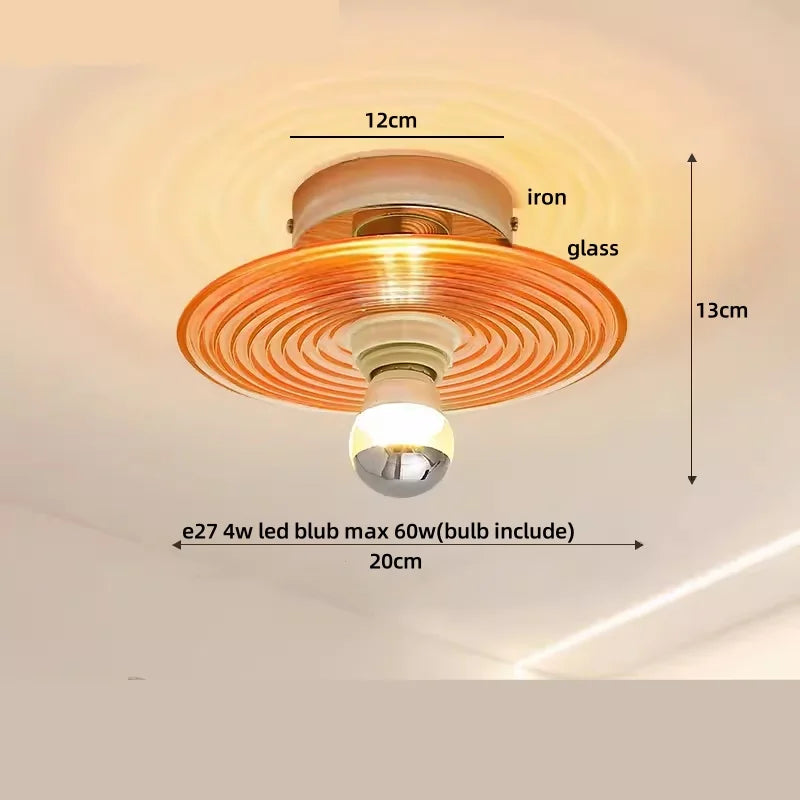 Afralia™ Crystal Glass LED Ceiling Lamp Modern Luxury Interior Lighting Fixture