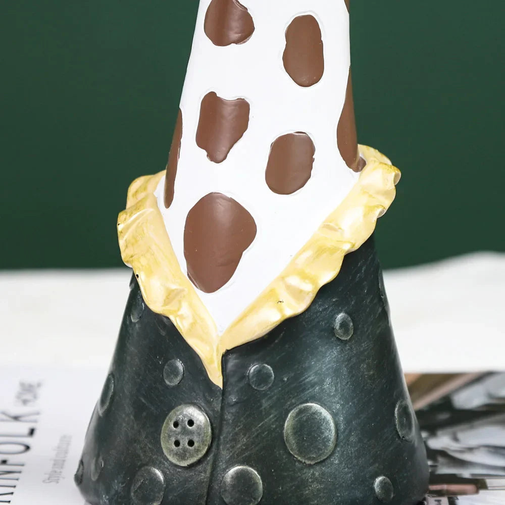 Afralia™ Animal Bust Succulent Vase Hand-Painted Resin Figure with Giraffe/Zebra/Bear/Panda Blowing Bubbles