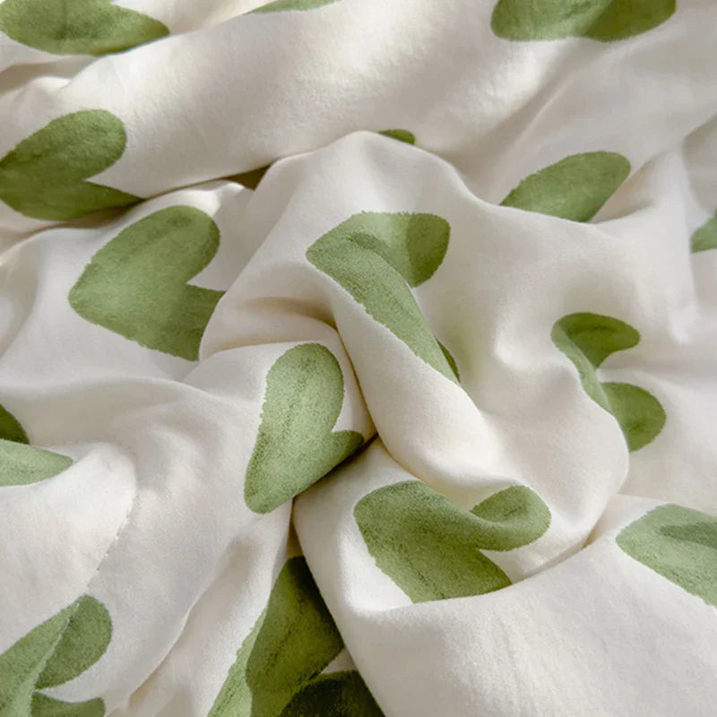 Afralia™ Love Print Soft Summer Quilt: Ice Cream Cool Feel, Skin-friendly, Washable