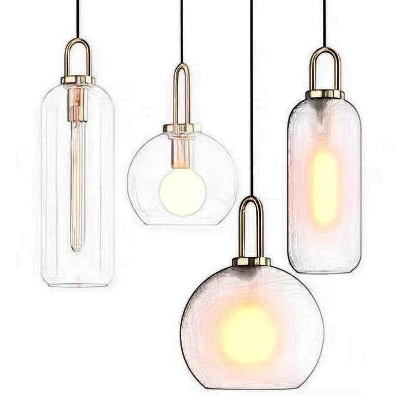 Afralia™ Smoke Glass Pendant Lights for Home Decor and Lighting in Kitchen and Bedroom