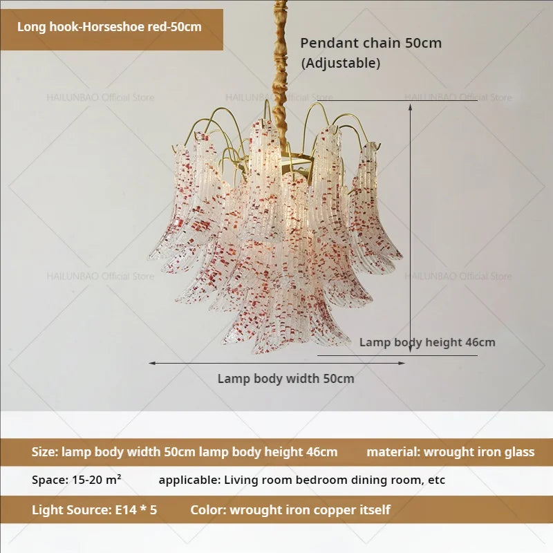 Afralia™ Crystal Chandelier: French Light Luxury Retro Color Living Room Villa Dining Room Lamps