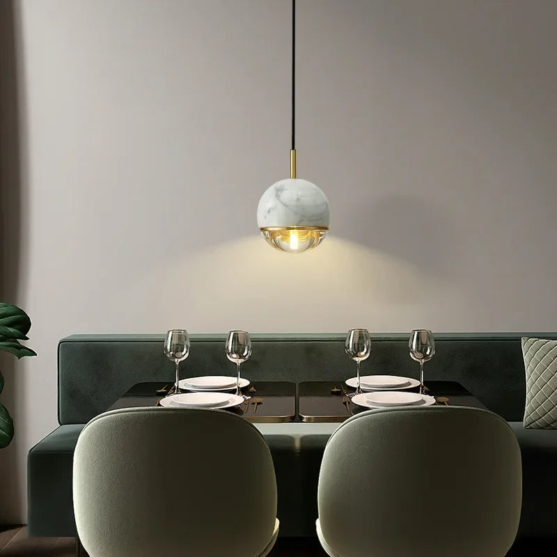 Afralia™ Nordic Luxury 1-Head Chandelier Bedside Lamp for Modern Minimalist Décor