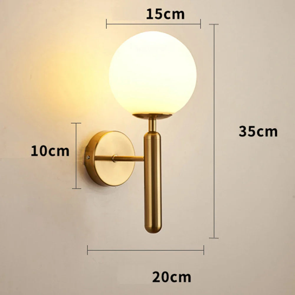 Nordic Gold Metal Wall Sconce Light by Afralia™ - Industrial Elegance for Bedroom, Bathroom & More.