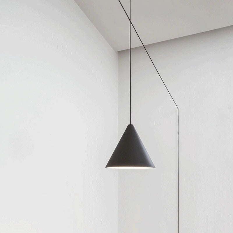 Afralia™ Black LED Pendant Chandelier for Modern Bedroom Dining Room Art Decor