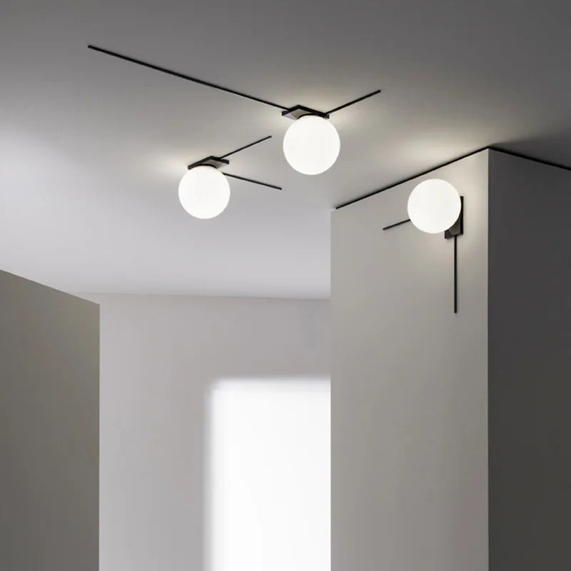 Afralia™ Glass Ball Wall Lights for Modern Home Decor and Artistic Lighting