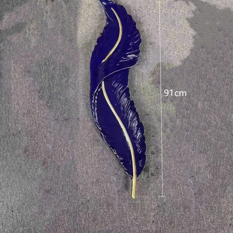 Afralia™ White Feather Resin Wall Lamp for TV Backdrop, Bedroom, Aisle - LED Bedside Light