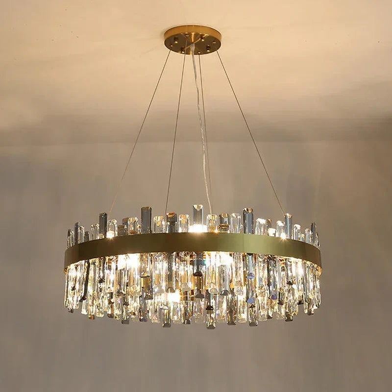 Afralia™ Crystal Pendant Chandeliers - Luxury LED Lighting for Home, Dining, Living Room