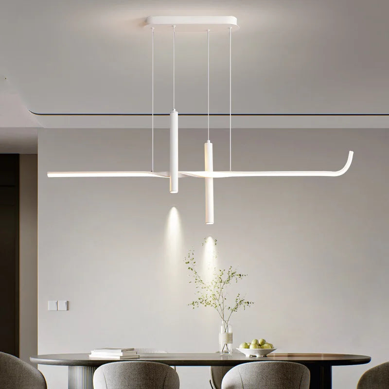 Afralia™ Modern LED Dining Room Chandelier for Minimalist Dining Tables and Bars