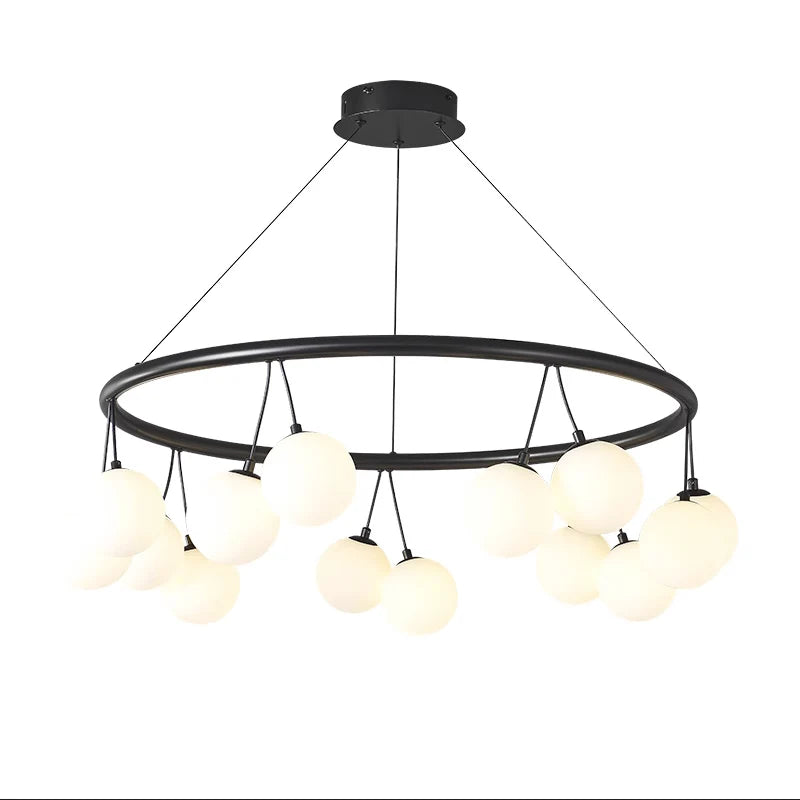 Afralia™ Glass Art Chandelier for Living Room, Children's Room, Bedroom, Dining Room