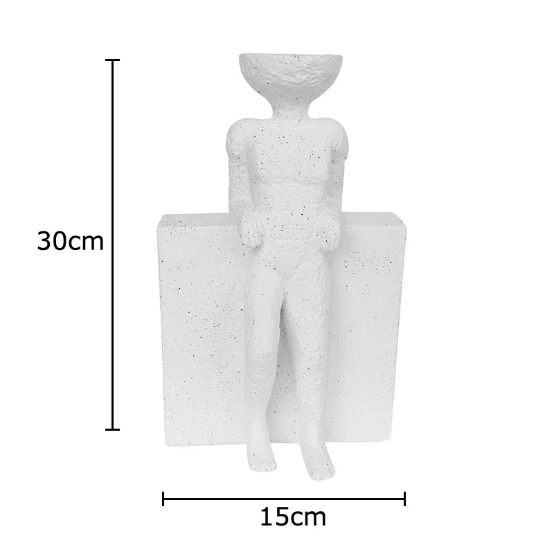 Afralia™ Modern Ceramic Figures Sculpture for Desk Decoration and Room Aesthetic