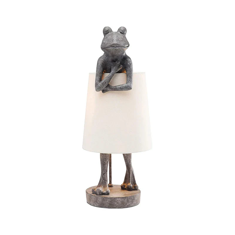 Afralia™ Frog Resin Desk Lamp: Retro Design LED Bedroom Lighting Fixture