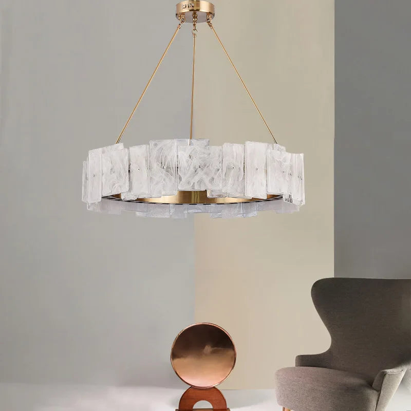 Afralia™ Cloud Mist Glass Pendant Lights LED Room Decoration Lighting