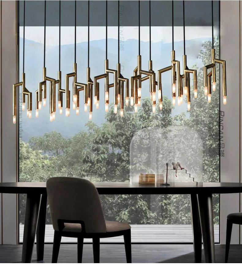 Afralia™ Tree Branch Chandelier Light Luxury Living Room Bar Staircase Decoration Lamps