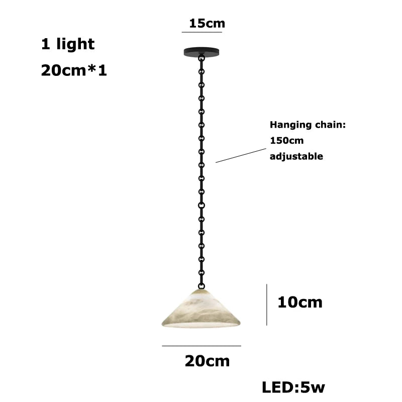 Afralia™ Gold Black Pendant Chain LED Lucite Chandelier - Indoor Bedroom Ceiling Light Fixtures