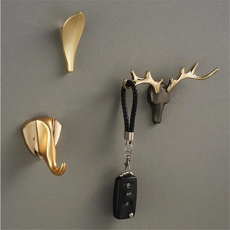 Afralia™ Brass Wall Mount Robe Hooks for Bathroom and Door - Towel, Hat, Coat Holder