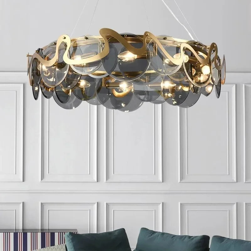 Afralia™ Luxury Crystal Chandelier: Modern Nordic LED Pendant Lamp for Living Room, Dining Room & Bedroom