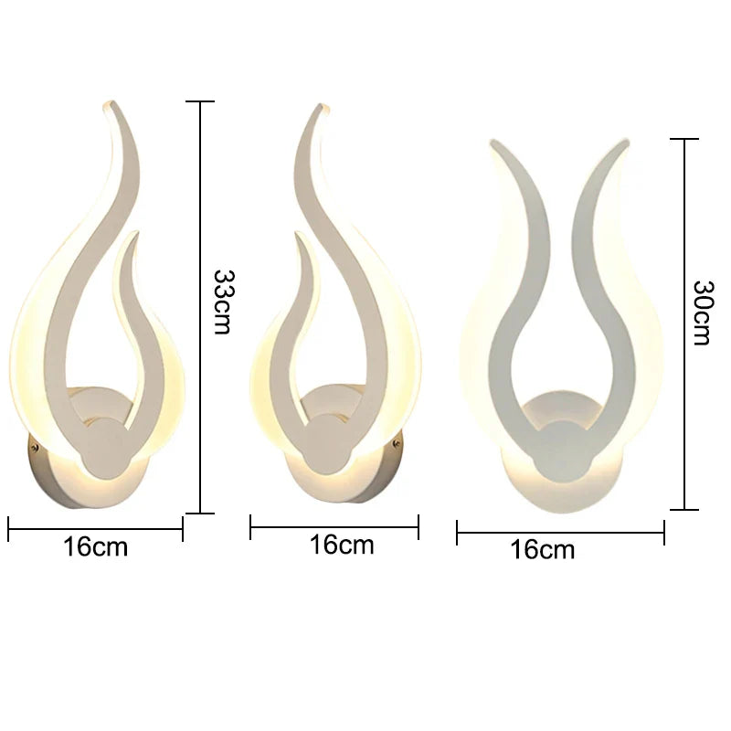Afralia™ Acrylic LED Wall Light Modern Creative Background Sconce for Home Living Room Bedroom