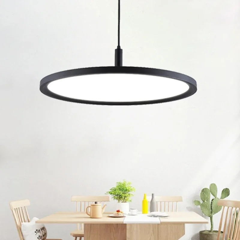 Afralia™ Round Aluminum Pendant Light for Home, Restaurant, and Hotel - LED Ceiling Lamp