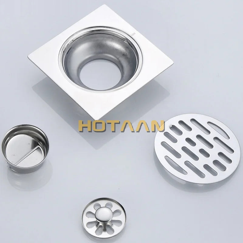 Afralia™ Stainless Steel Floor Drain for Bathroom Toilet Kitchen Balcony - Odor Prevention