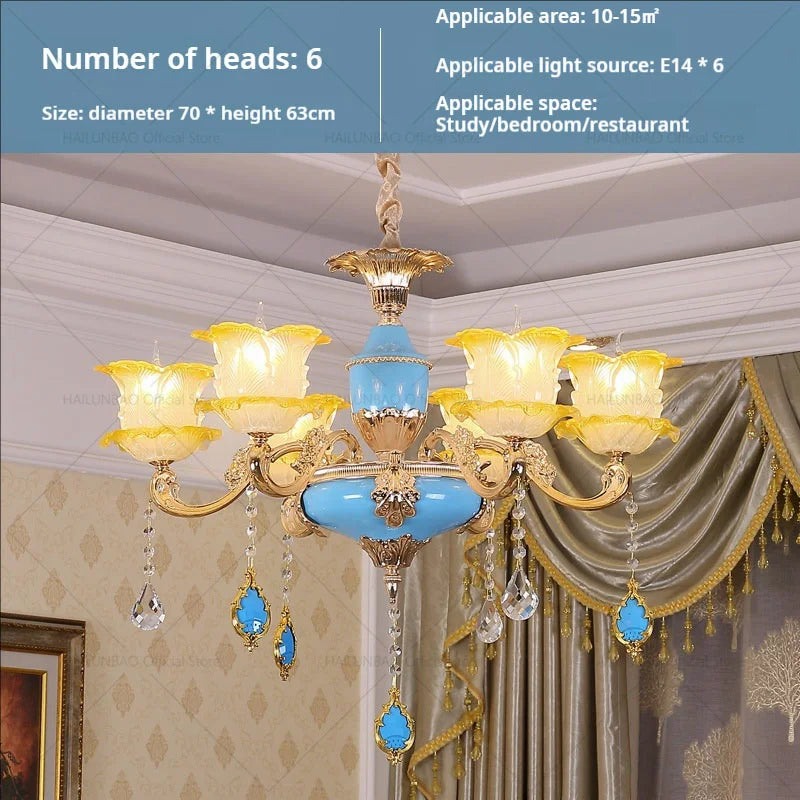 Afralia™ Elegant Crystal Chandelier Living Room Bedroom Lighting