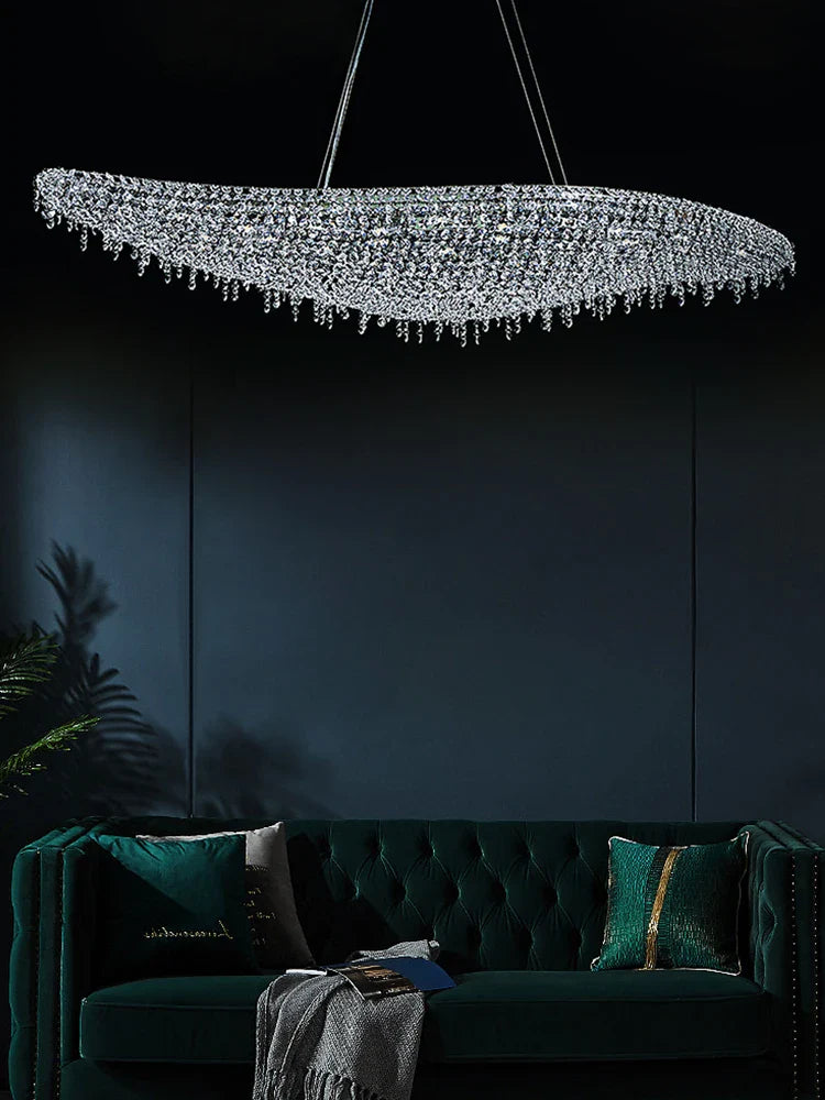 Afralia™ Luxury Crystal Chandelier for Living Room and Villa Hall Lighting