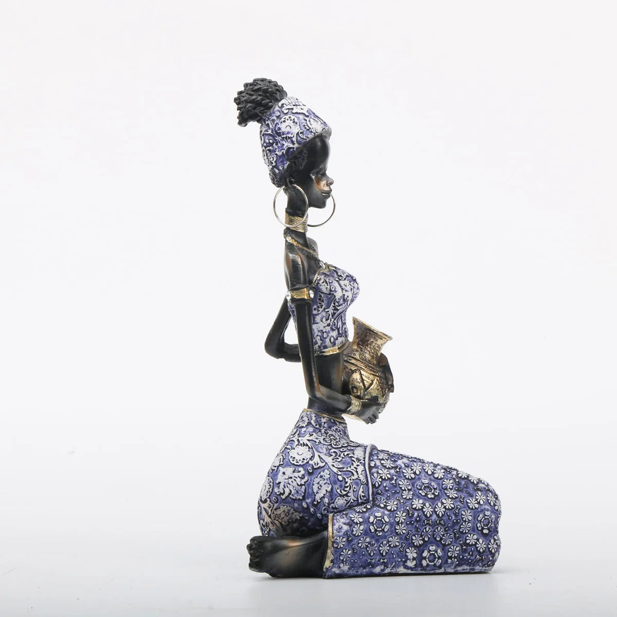 Afralia™ African Woman Sculpture: Realistic Home Decor Figurine