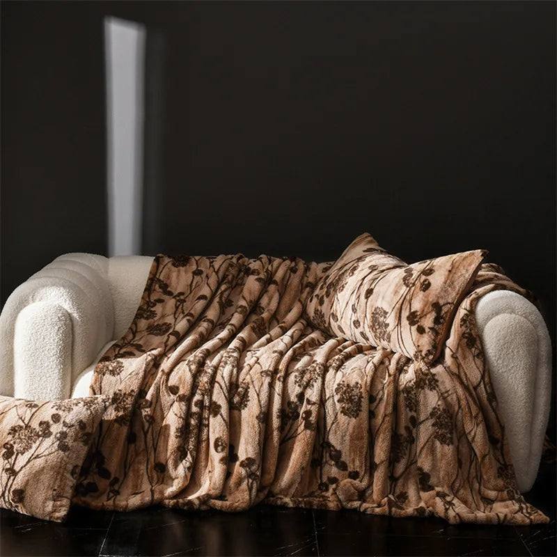 Afralia™ Cosy Faux Rabbit Plush Blanket in Milk Velvet for Single Sofa Decoration & Napping