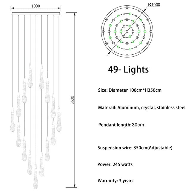 Afralia™ LED Crystal Chandelier for Home Decor & Lighting - Modern & Elegant Ceiling Light