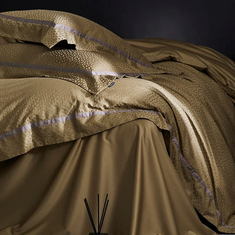 Afralia™ 100s Egyptian Cotton King Queen Bedding Set: Sheet, Pillowcase, Duvet Cover