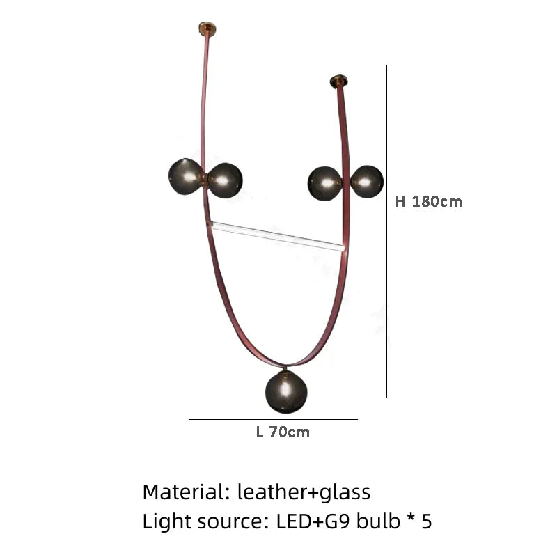 Afralia™ Leather Chandeliers 2023 LED Minimalist Home Decor Lighting for Living Room