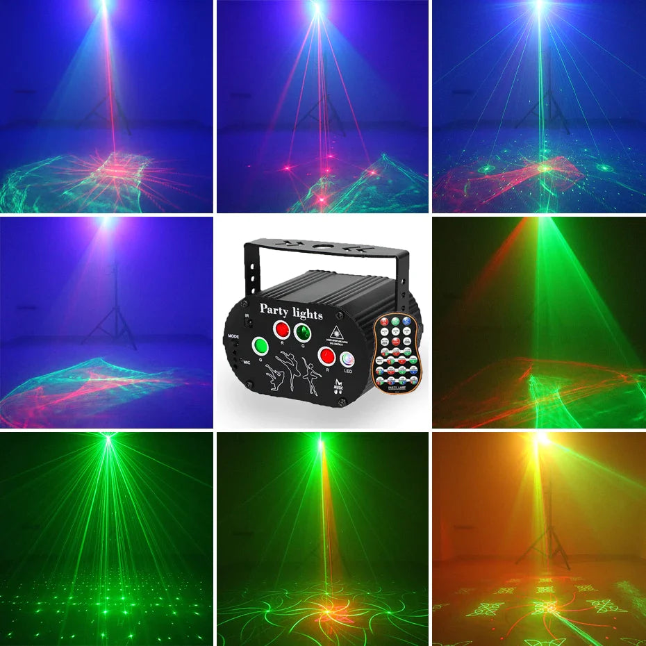 Afralia™ RGB Mini Laser Light Projector for Party, Wedding & Events
