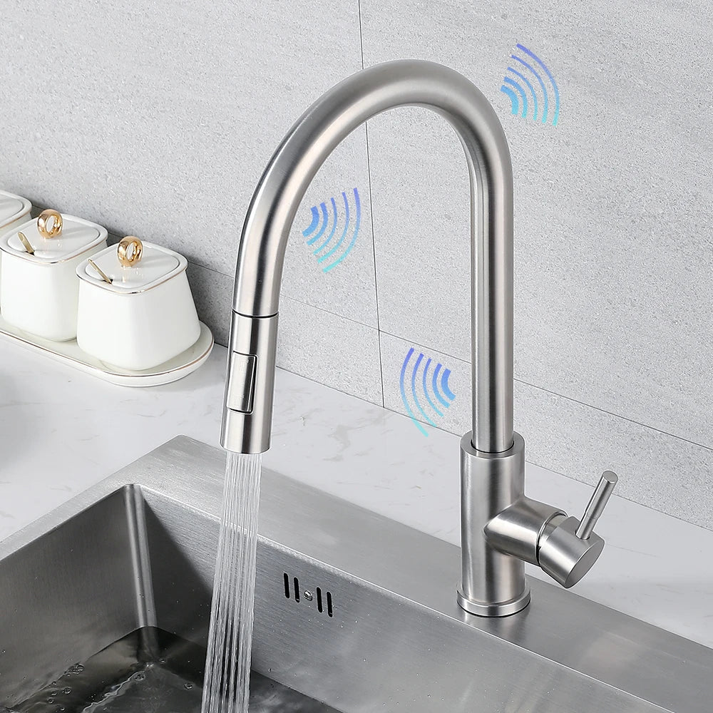 Afralia™ Smart Touch Kitchen Faucet with Sensor Technology and 360° Rotation