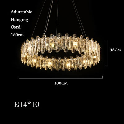 Afralia™ Crystal Dimmable Pendant Light Luminaire for Living Room Bedroom