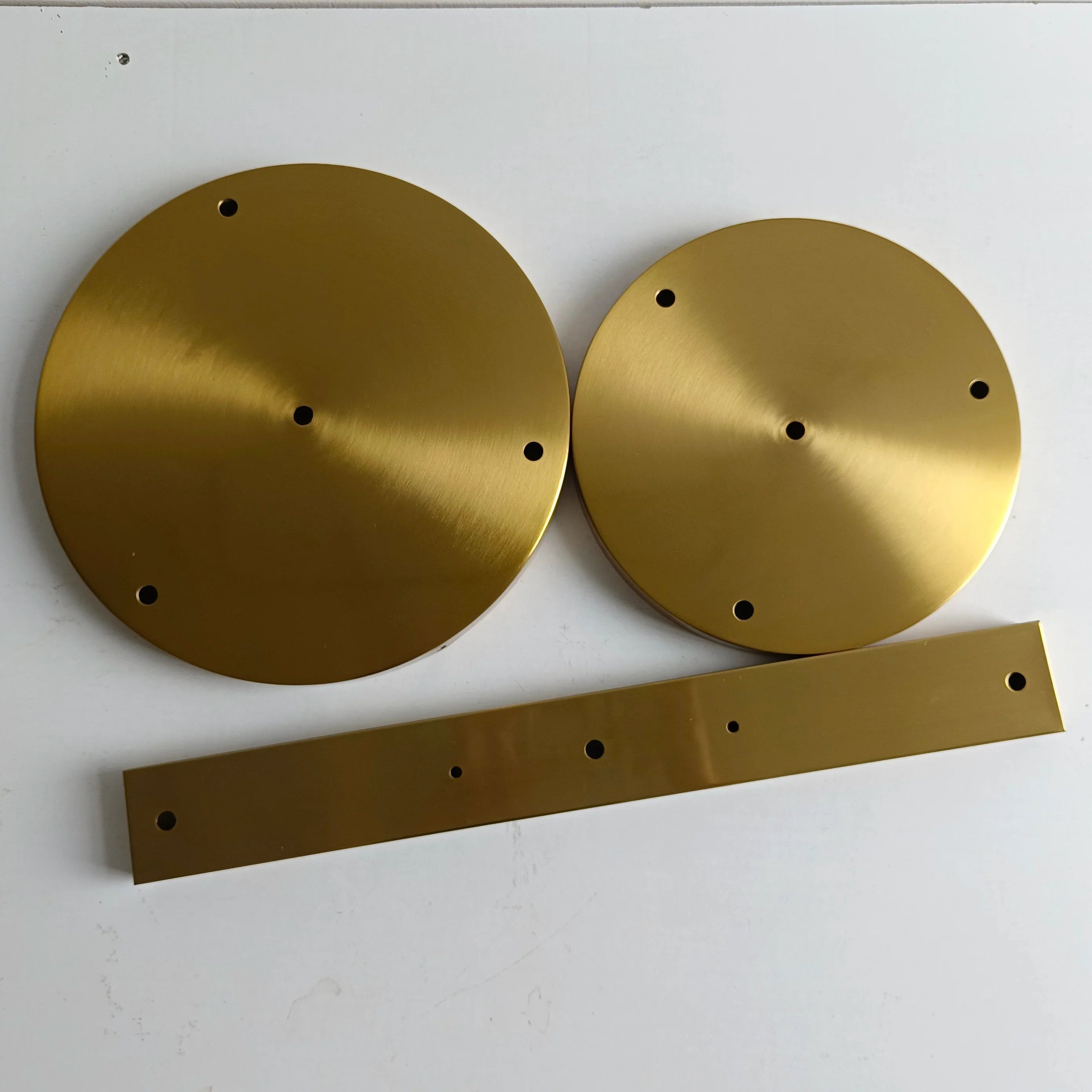 Afralia™ Brass Ceiling Plate Iron Pendant Lamp Bases - DIY Round Chassis Kit