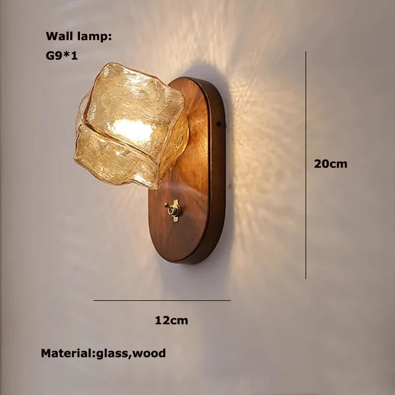 Afralia™ Pink Glass Chandelier, Dimmable Dining Room Hanging Light