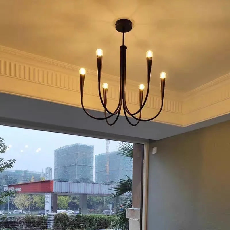 Afralia™ Vintage LED Chandelier Pendant Lights for Living Room Bedroom Dining Room