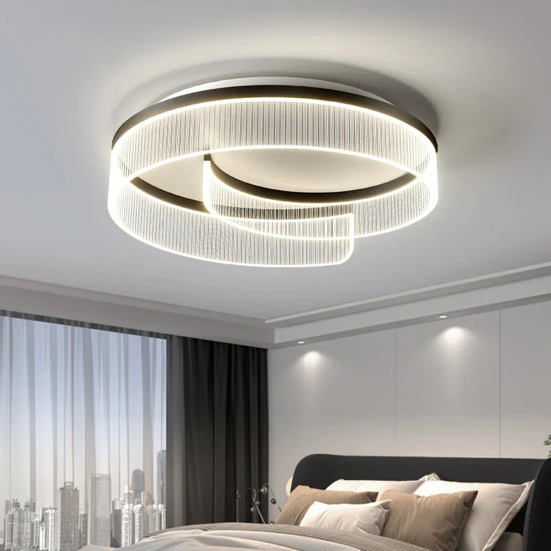 Afralia™ Round Led Ceiling Light: Stylish Acrylic Bedroom Lamp for Modern Lighting Solutions