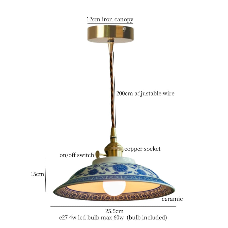Afralia™ Beige Ceramic LED Pendant Lamp for Home and Commercial Spaces