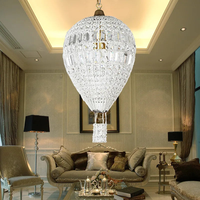 Afralia™ French Balloon Crystal Pendant Lights for Luxury Home Decor