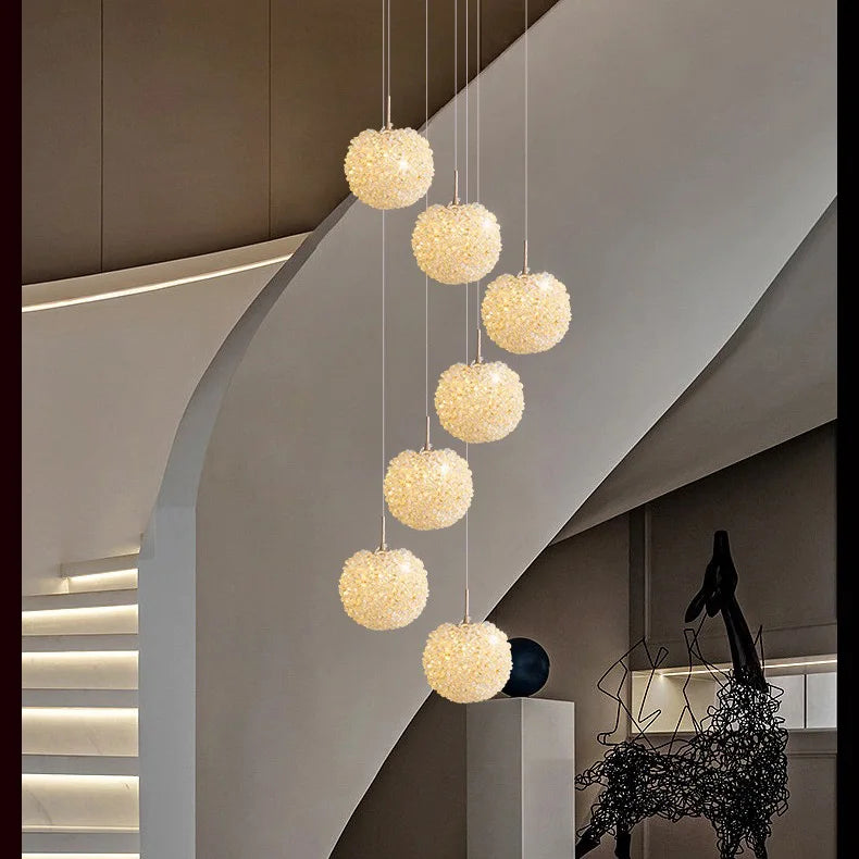 Afralia™ Luxury Pineapple Crystal Pendant Lamp for Modern Villa Lighting