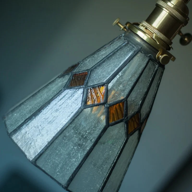 Afralia™ Vintage Glass LED Pendant Light for Cafe Restaurant Living Room