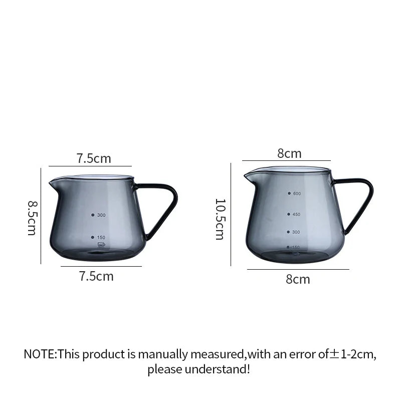 Afralia™ Glass Coffee Pot Server 400/600ML - Reusable Coffee Carafe for Milk, Juice, Tea