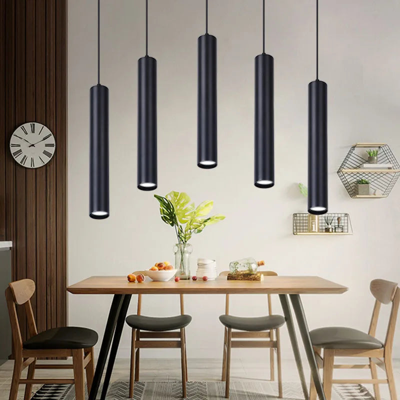 Afralia™ Tube Pendant LED Ceiling Light Chandelier Kitchen Lighting