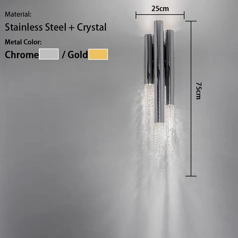 Afralia™ Designer Crystals Pendant LED Chandelier for Home Dining Room Lighting Fixture