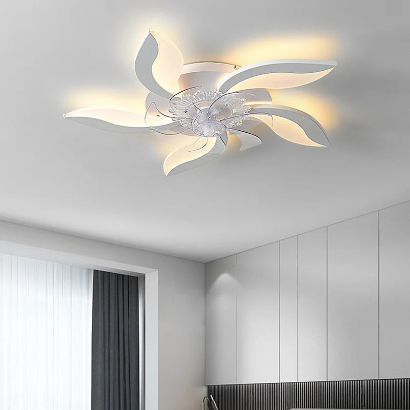 Afralia™ Dimmable Ceiling Fan Lights with Remote Control for Living Children's Bedroom Dining Room