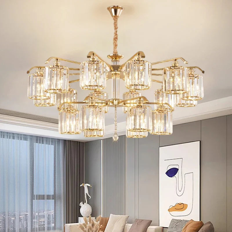 Afralia™ Crystal Lustre Chandelier: Modern Luxury Indoor Lighting Fixtures